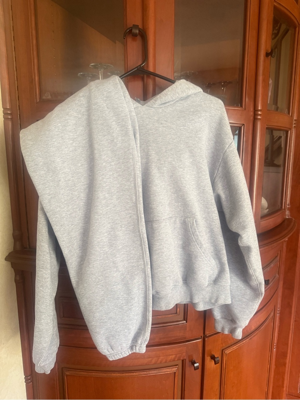 SKIMS Cotton Fleece Hoodie & Jogger Sweat Set Heather Grey S/L